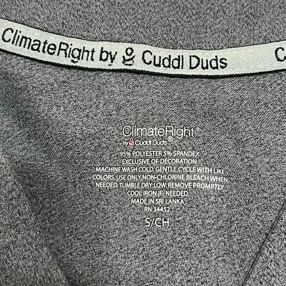 Cuddl Duds Women’s Uniform Scrub Top Sz Small Stretch Gray Side/Front Pockets‎ - Picture 3 of 5